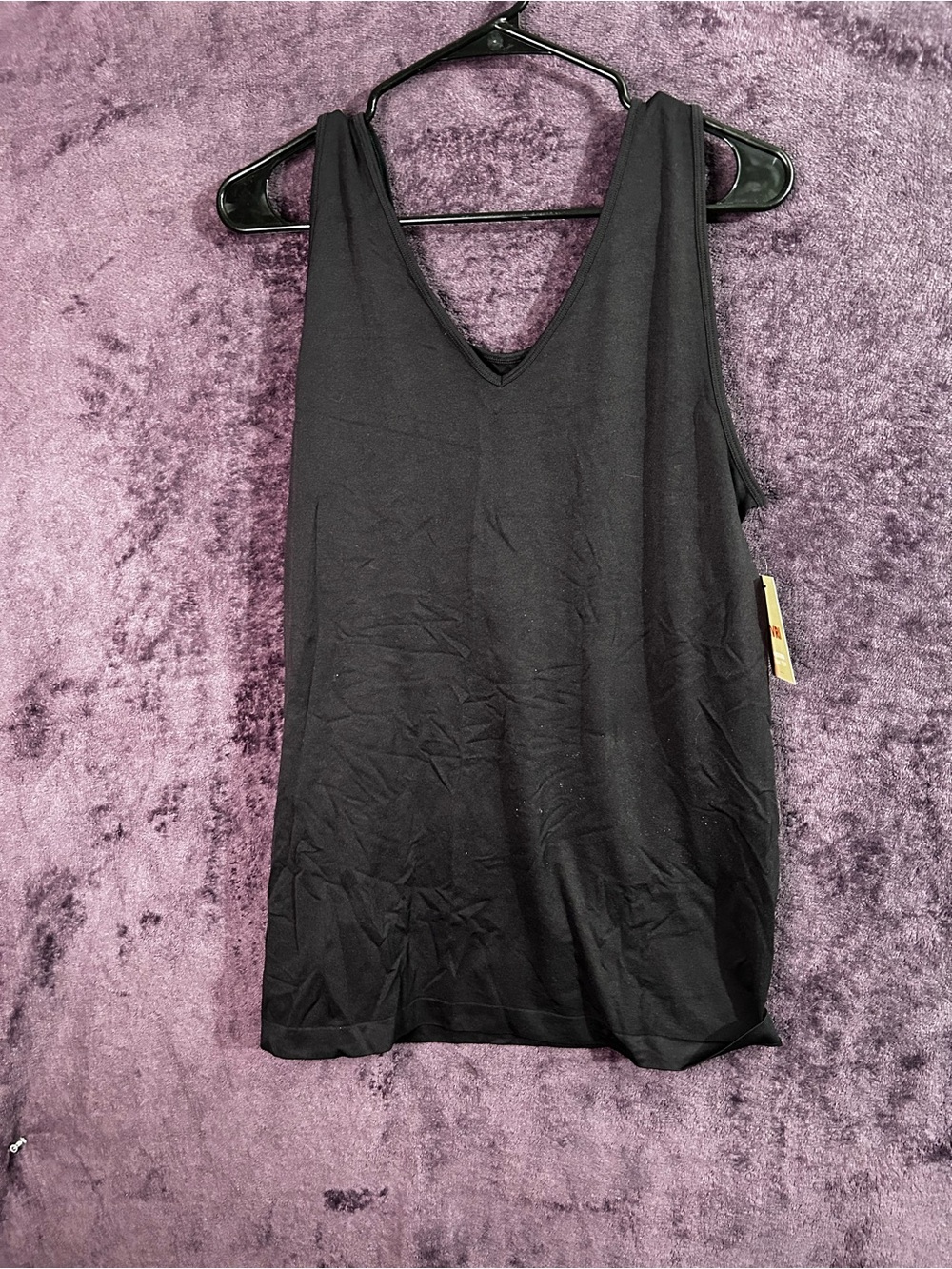 EVRI Black V-Neck Women's Tank Top